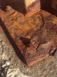 rust is reddish brown because it is iron in the form of Fe3+