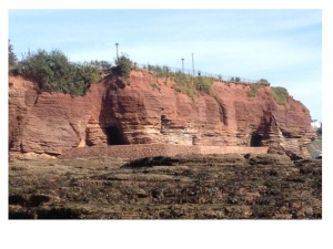 seaside cliffs in Devon are red because of lots of iron deposited as Fe3+