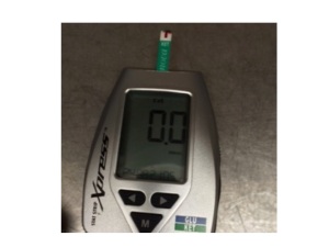blood ketone meter - I measured my blood just after breakfast - that was why the reading was zero